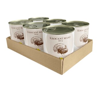 SIX PACK BOHEMIA Krocaní maso ve vlastní šťávě 6x800 g