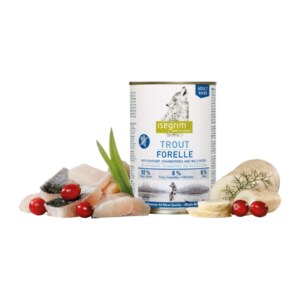 ISEGRIM Adult River: Pstruh s pastinákem, brusinkami a bylinkami